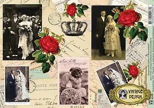 Декупажная карта С днем свадьбы (S-066) (упаковка)