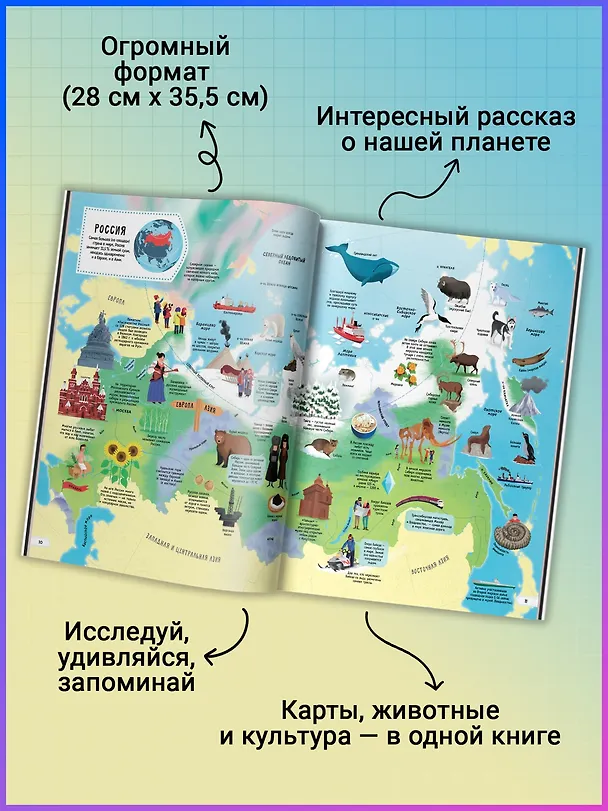 Книга Большой атлас мира в картинках (Эмили Бон) — 4