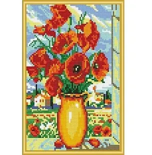 Набор для творчества, Алмазная мозаика Букет маков (блест.) 22*32см, (18цв.) Букет маков AS22016 345532