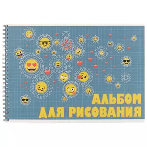 Альбом для рисования Academy Style, Emoji, А4, 40 листов, на евроспирали, в ассортименте — 246916 — 1