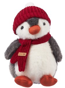 Мягкая игрушка Пингвин в красной шапке и шарфе (25см) (12-81223-202604_04)