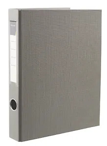 Папка 2кольца А4 серая, ПВХ, Schiller