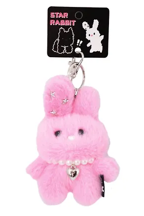 Брелок-обвес на сумку Кролик розовый (иск.мех) (14х10) (12-202509-YSK-70) 3135474