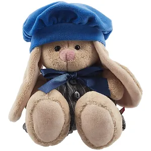 Игрушка мягкая Budi Basa, Зайка Ми в сером комбинезоне с синим беретом (малыш)