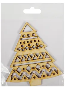 Подвеска на елку Елочка резная 2 (89х100х3) (162863) (Полноцвет)