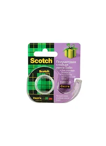 Лента клейкая 19мм*7,5м полуматовая, диспенсер, блистер, 3М