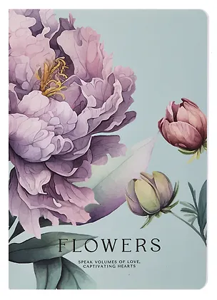 Тетрадь 40л кл. "Peony", фиолетовый, карт.обл., микротекстурирование, ламинация, скрепка 3085143