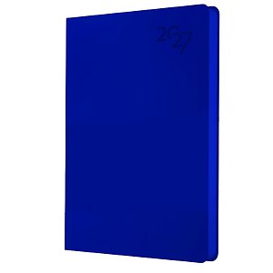 Ежедневник дат. 2027г. А5 176л "Soft Touch" космический синий, иск.кожа, интегр.переплет, тонир.блок, скругл.углы, ляссе, инд.уп