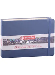 Блокнот для зарисовок 21*15см 80л "Art Creation" 140г/м2, 7БЦ, Синий морской пейзаж, Fabriano 
