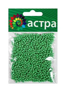 Набор д/творчества АСТРА Бисер 11/0 20гр 47 св.зеленый/непрозрачный