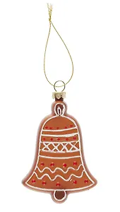 Новогоднее подвесное украшение Пряничный Колокольчик (пластик) (ПВХ бокс) (9см) (12-09305-N12)