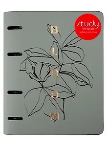 Тетрадь на кольцах в клетку Be Smart, Bloom, 120 листов, оливковая