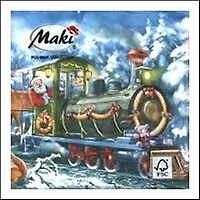 Салфетки Maki бум. сервиров. Паровоз (SLGW006801) (33х33) (20шт) (3сл) (НГ)