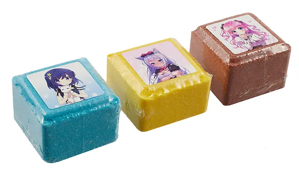 Набор кубиков для ванны Anime beauty box (3 шт по 90 г) 2958222 — 2