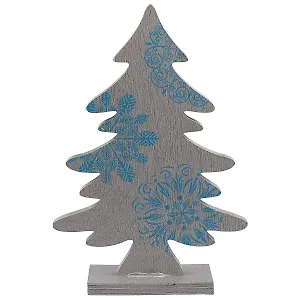 Ёлочка серебряная с узором, 18 см