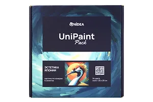 UniPaint Pack Картины по номерам 6 сюжетов "Эстетика Японии"  (24 цвета) (20x20 см)