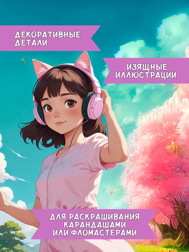 Книга Нэко - девочка-кошка: книжка-раскраска () — 5