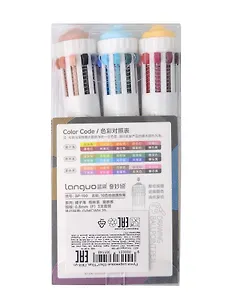 Ручки шариковые, 3 штуки по 10 цветов