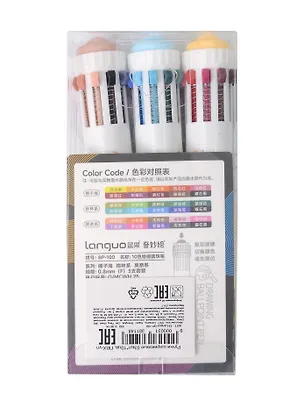 Ручки шариковые 03шт*10цв, ПВХ-уп 3138114