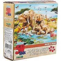 Пазл 100 Super 3D Kids Водные процедуры (31х23) (5+) (13546) (коробка)