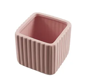 Кашпо с рельефными полосками (керамика) (8х8) (12-07330-202306-110) 2996710