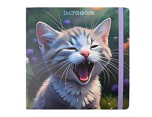 Скетчбук 200*200 80л "Доброе утро!" 100г/м2, тв.обложка, мат.ламинация, резинка