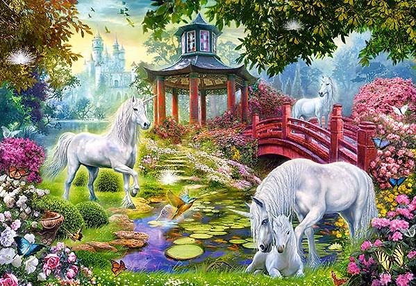 Пазл Castorland "Единороги - лето", 68*47см, 1500 элементов 2307372 — 1