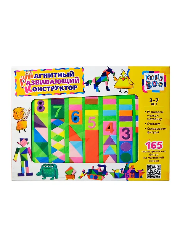 Магнитный развивающий конструктор (47083) (165 геометр. фигур) (3-7л.) 2403764 — 1