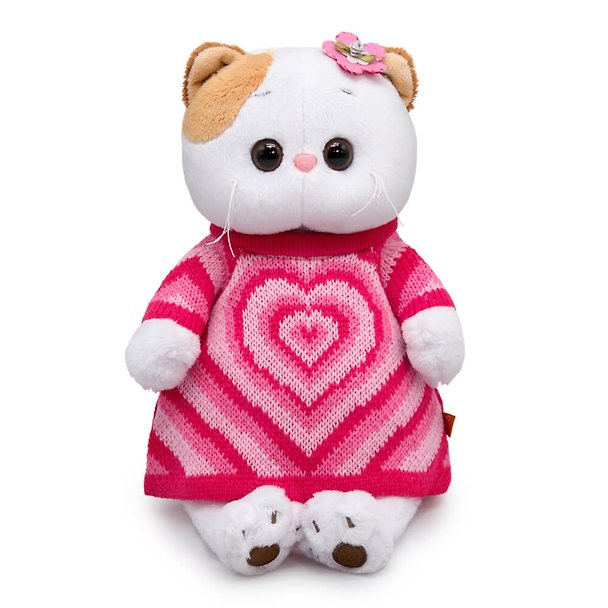 Мягкая игрушка Ли-Ли в вязаном платье с сердцем (24 см) 2970717 — 1