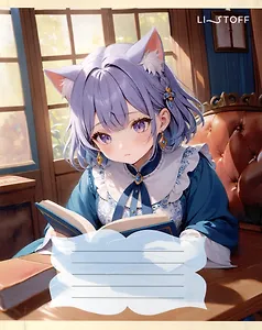 Тетрадь 24л лин. "Милашки и книжки" мел.картон, офсет 60г/м2, ассорти