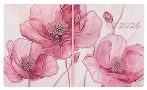 Планинг дат. 2026г. 64л 175х105 мм "Наппа. Пионы" кожзам, мягк.переплет, тисн. фольгой, офсет, карманный, застёжка-резинка, справ.мат-лы, ляссе, инд.уп