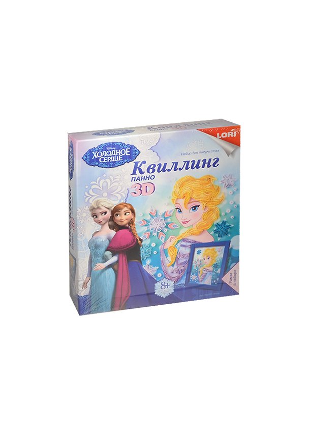 Квд-001 Квиллинг Панно 3D Эльза (+рамка) (LORI) (набор д/творч.) (8+) 2534729 — 1