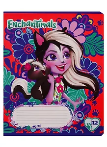 Тетрадь в клетку Enchantimals, 12 листов, в ассортименте