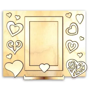 Панно с фоторамкой Сердца (13996) (упаковка) 2380662