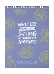 Скетчбук А5 20л "Дольки", 200г/м2, тв.обложка, фольга, гребень