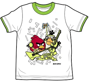 Angry Birds Футболка для мальчиков SQUAWK (3-4 года, Белый) (TSB80-WHT-AB)