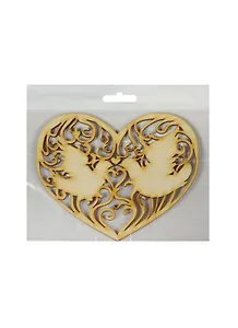 Фигурка Сердце с голубями (152127) (дерево) (упаковка)