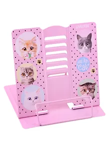Подставка для книг/учебников "Need More Cat" 20*19см, металл, противоскольз.ножки, полноцв.рисунок, пласт.пакет, подвес