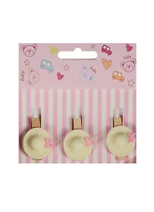 Набор прищепок декоративных, 3 шт, полистоун,шляпа молочная