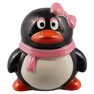 Копилка Пингвин с шарфом (керамика) (10,5х8,5)