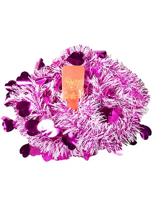 Мишура новогодняя (6х200) розовый 2541136