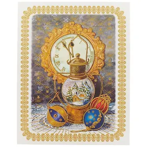 Новогоднее оконное украшение «Новогодняя лампа», 30 х 38 см