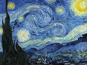 Кардхолдер, Винсент Ван Гог Звездная ночь (вертикальный, с двумя карманами)