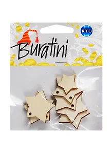 Набор декоративных элементов РТО Звездочки (DZ40012) (Buratini) (фанера) (упаковка)