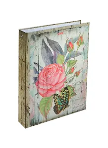 Папка-обложка для тетради со сменными блоками "Винтажные цветы" 4 кольца, глянц.пленка, запеч.форзац, инд.уп., Hatber