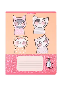 Тетрадь в линейку Academy Style, "Уютные котики", 12 листов, в ассортименте