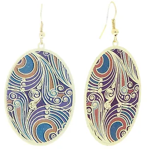 Серьги Невесомость овал (125909) (цветные) (упаковка) 2452033