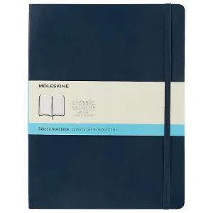 Записная книжка Moleskin Classic Soft XLarge, мягкая обложка, синяя, А5+