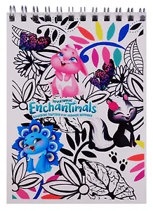 Блокнот А6 40л кл. "Enchantimals" даблспираль, выб.УФ-лак