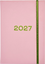 Ежедневник дат. 2027г. А5 176л 140*200 "Color" розовый, иск.кожа, тв.переплет, резинка, кармашек, 2 ляссе, шелкография — 3172379 — 1